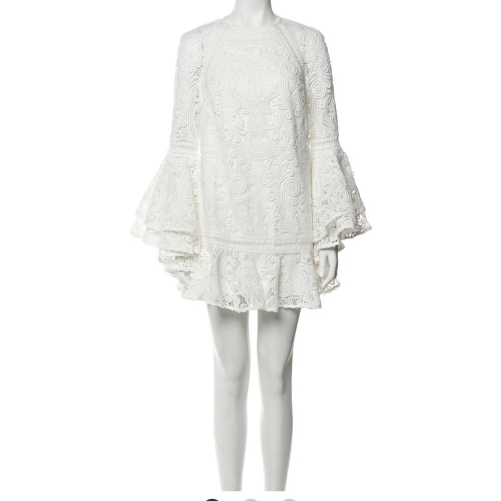 Alexis lace pattern mini dress